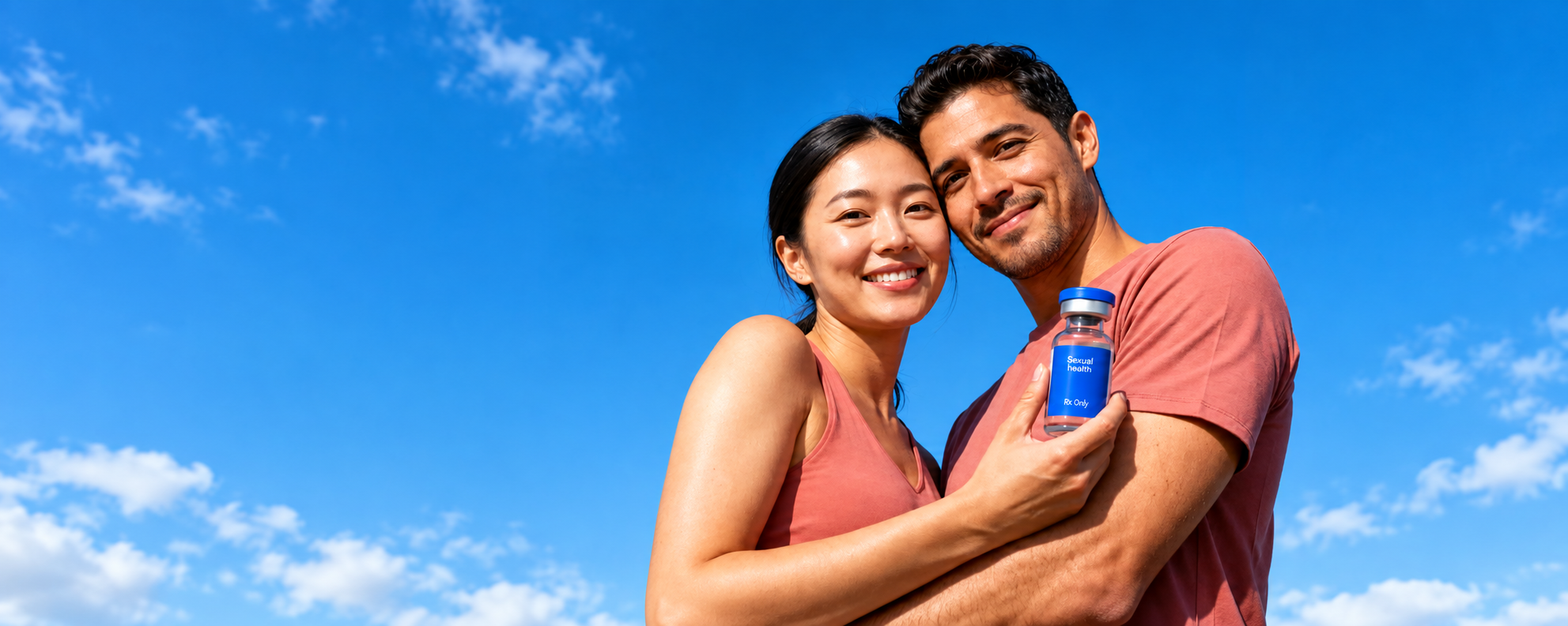 Apexum RX patients holding a prescribed sexual health vial